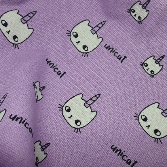 Unicorn or Unicat Hobo Bag  / Carry All Tote - Picture 3 of 4